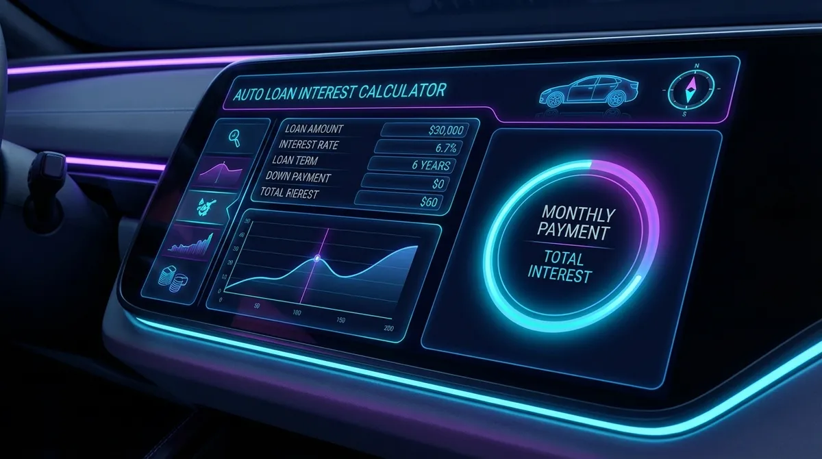 Auto Loan Interest Calculator Interface