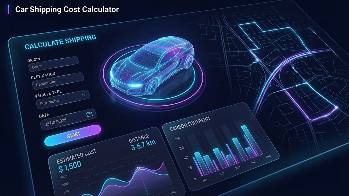Car Shipping Cost Calculator Interface