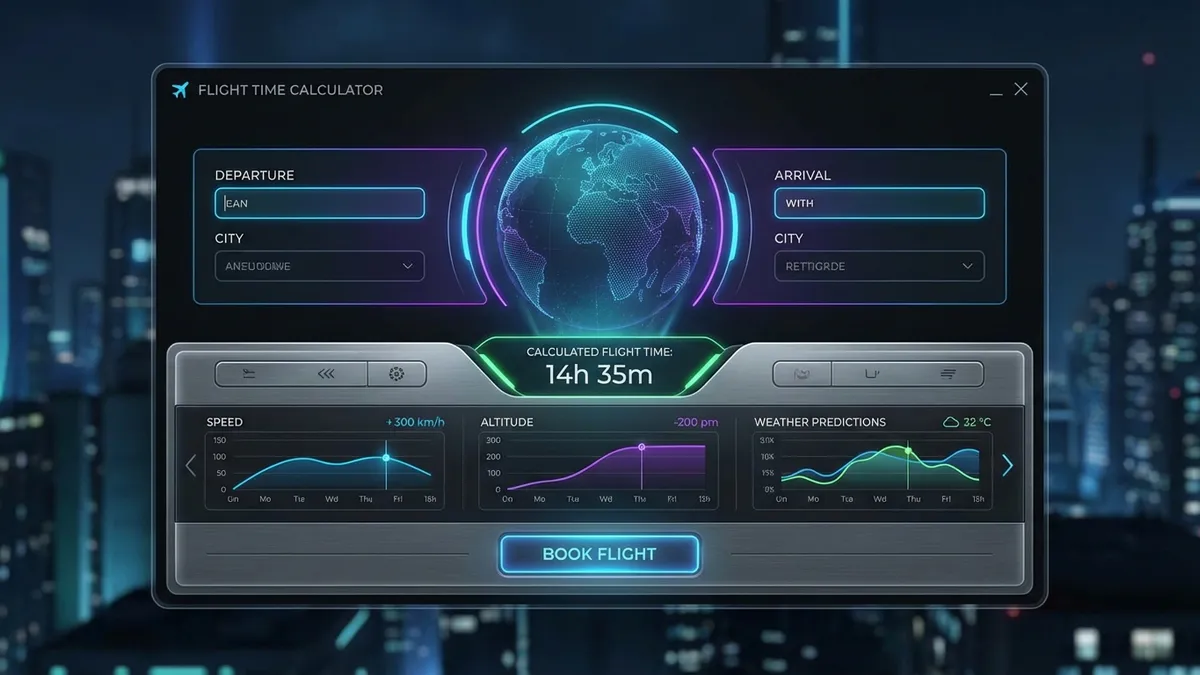 Flight Time Calculator Interface