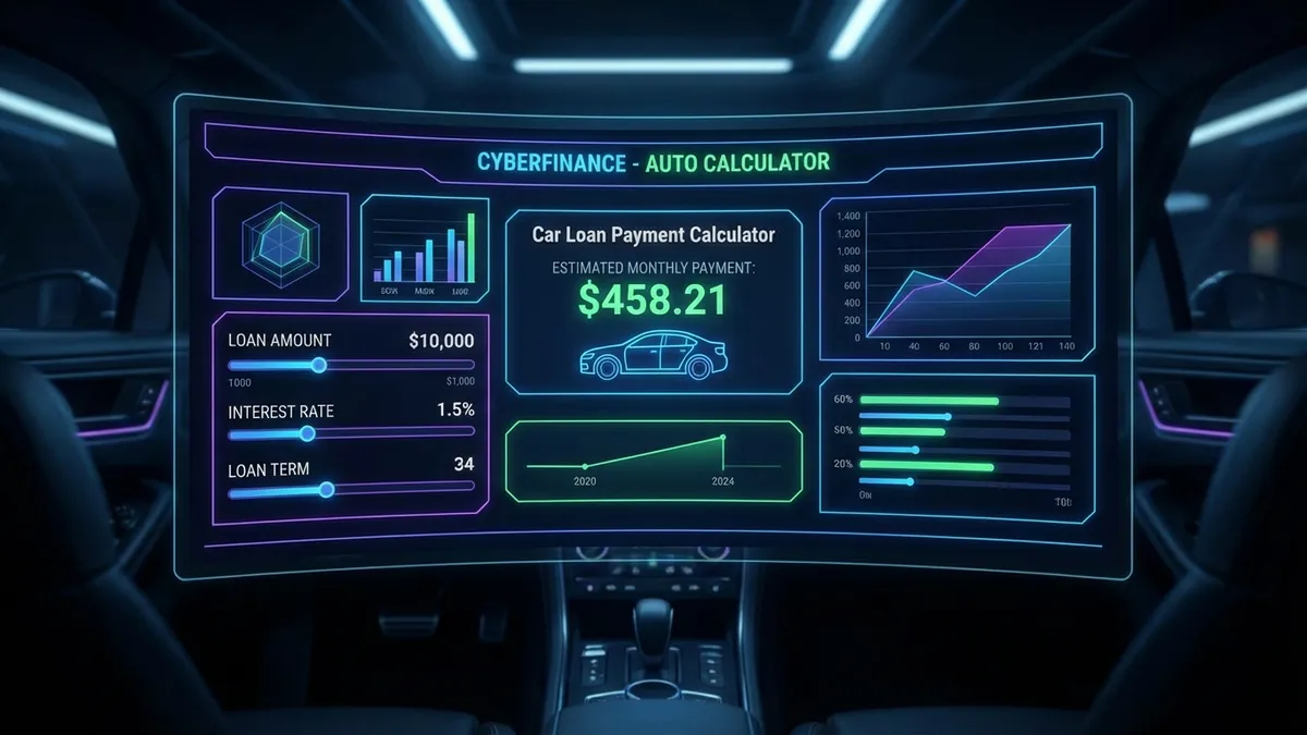 Car Loan Payment Calculator Interface