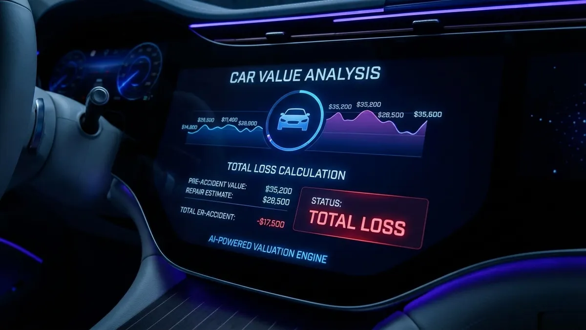 Totaled Car Value Calculator Interface