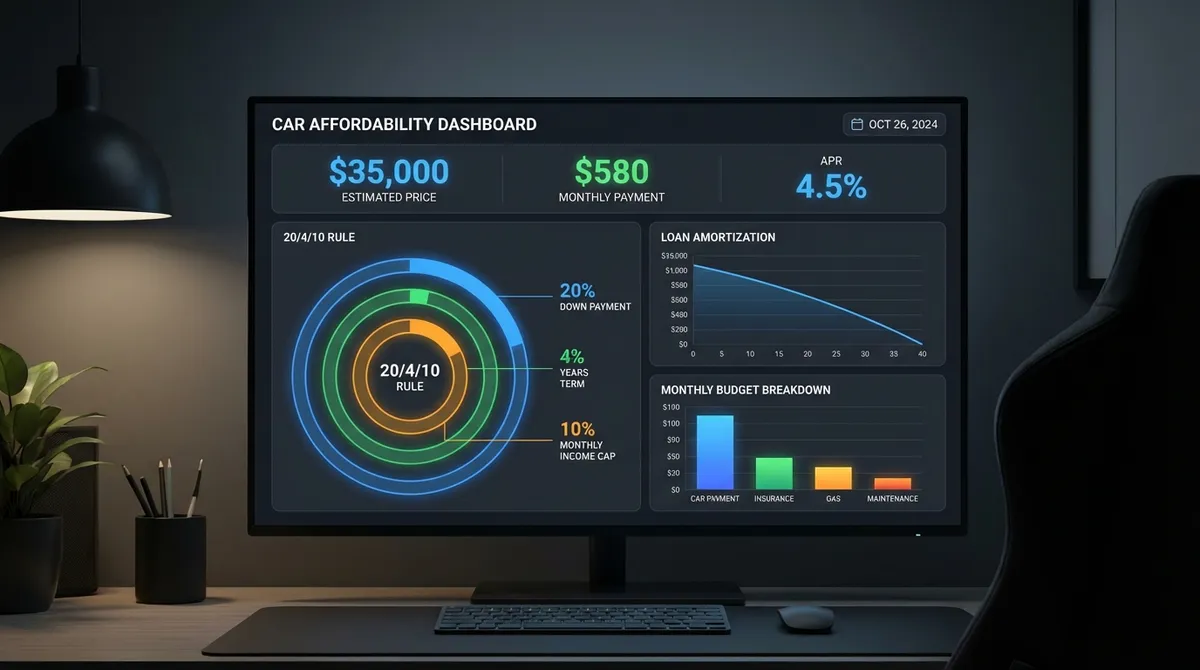 How Much Car Can I Afford? 20/4/10 Rule Guide