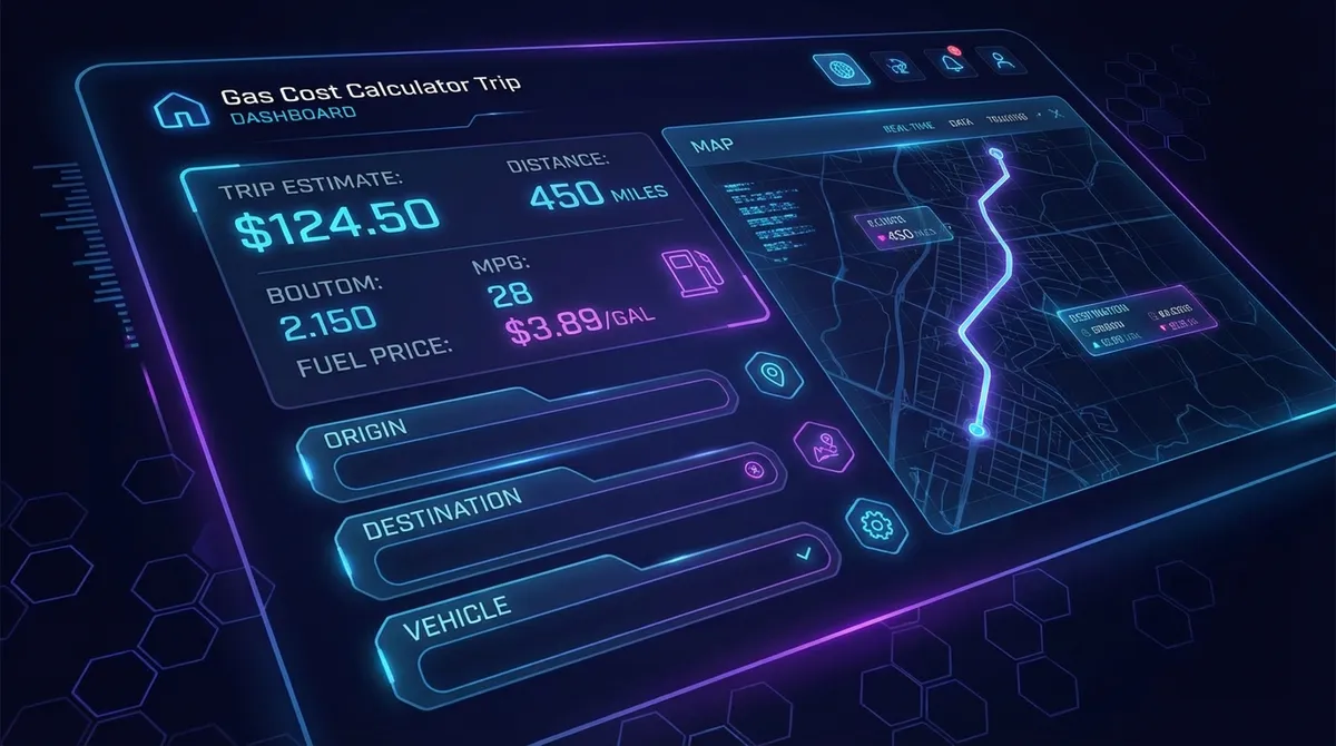 Gas Cost Calculator Trip Interface
