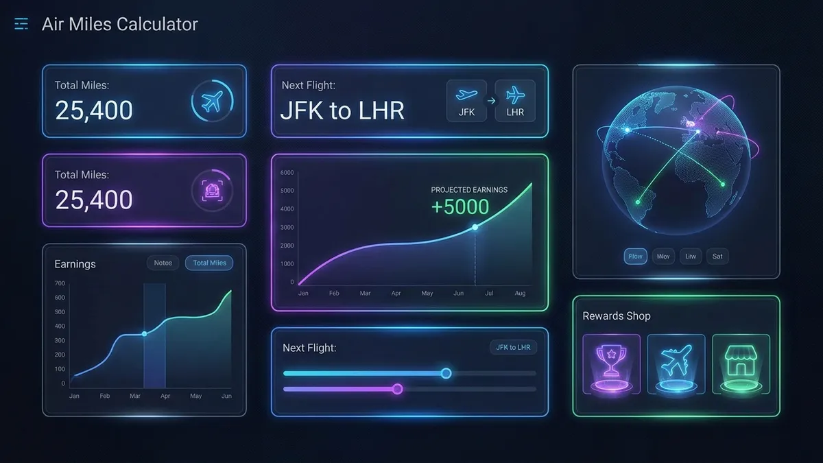 Air Miles Calculator Interface