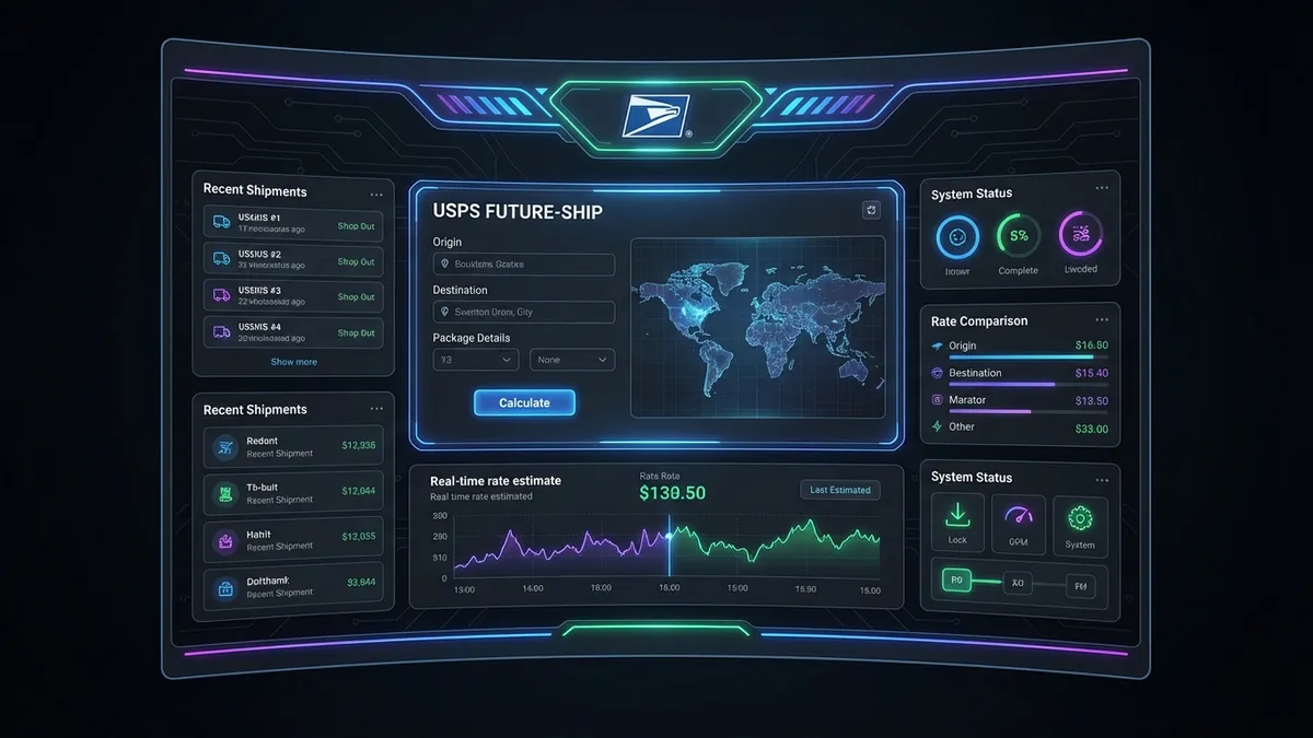 USPS Shipping Calculator Interface